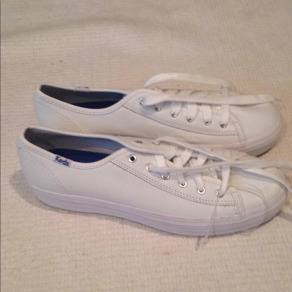 White leather keds